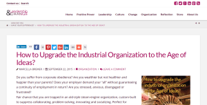Leadership and Change How to Upgrade the Industrial Org